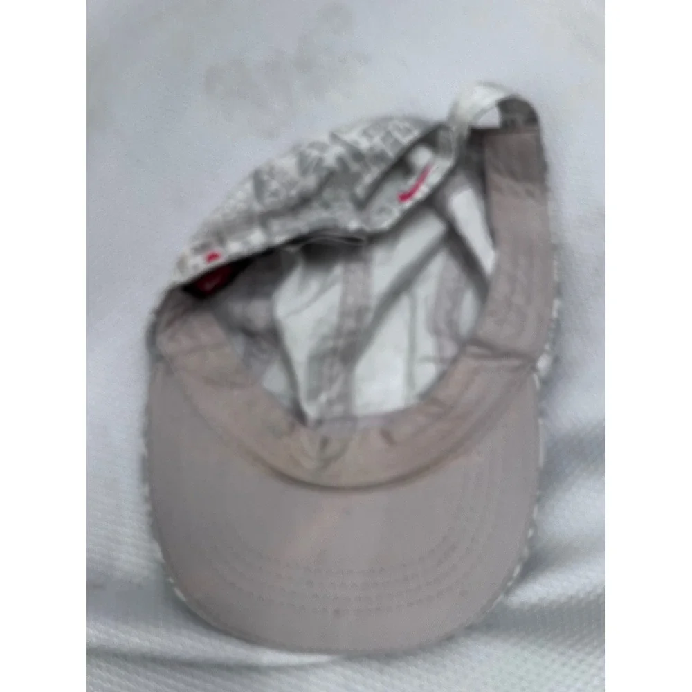 Nike 5-Panel Hat 4-6X White Grey Graffiti Logo Print Adjustable‎ Kids Cap